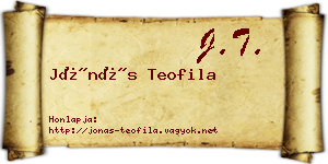Jónás Teofila névjegykártya